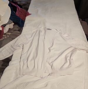 Grace Karin Cream Knit Button Cardigan